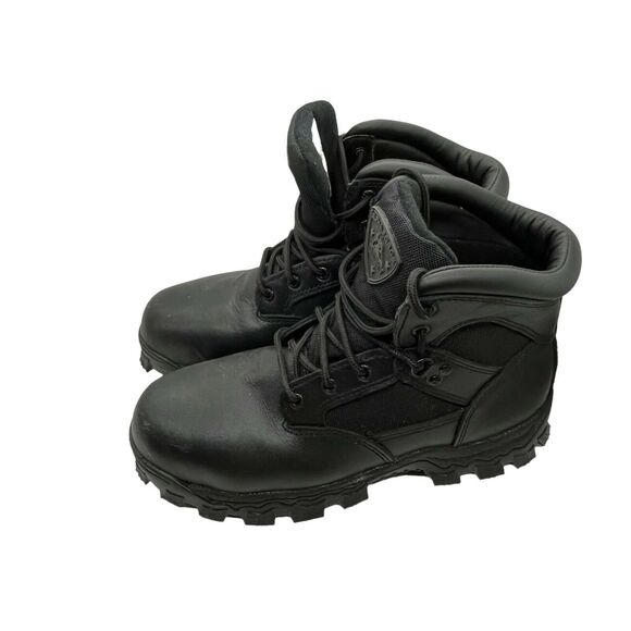 Rocky Mens Alpha Force F241318 Black Leather Lace Up Ankle Casual Work Boots 8 W - Picture 2 of 15